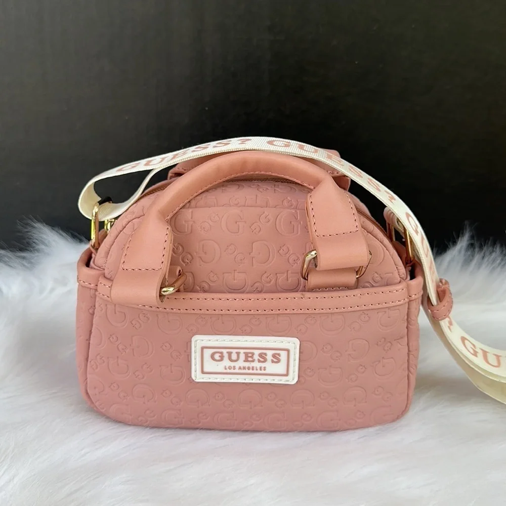 New Guess Mini Faux-Leather Logo Satchel